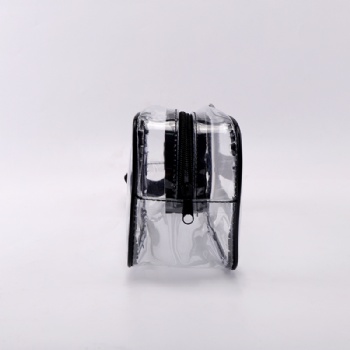 PVC black transparent makeup bag
