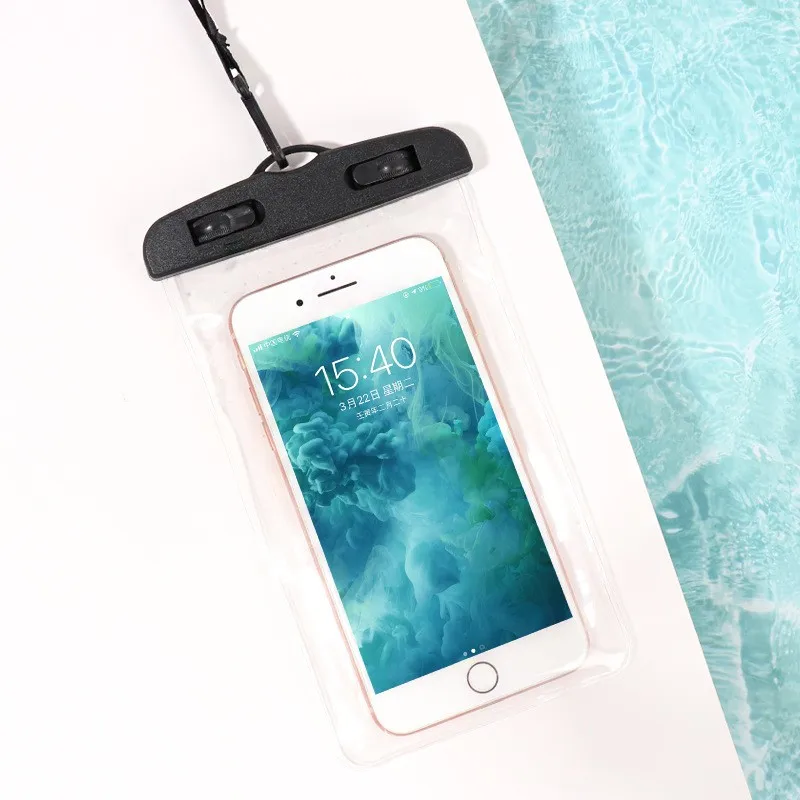 Popular PVC Plastic Waterproof Phone Bag for phone rainproof underwater bag for cell phone case